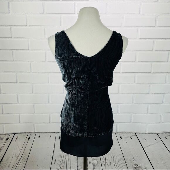 E3 By Etcetera Gray Layered Velvet Tank - Size 2 - Picture 6 of 13